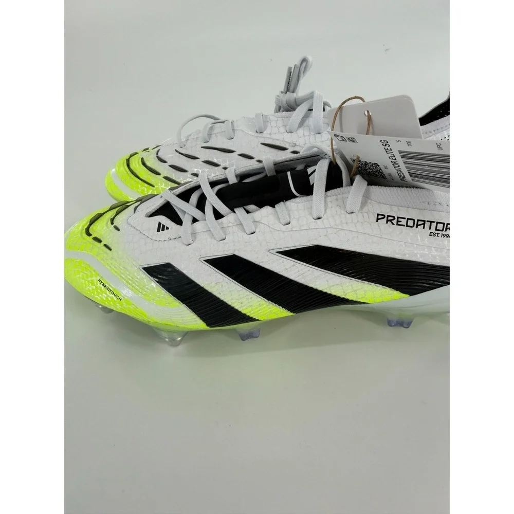 Adidas Predator Elite‎ SG Cleats Cloud White Black Lucid Lemon Men Sz 5.5 JI1067